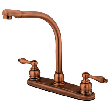 Kingston Brass Centerset Kitchen Faucet, Antique Copper
