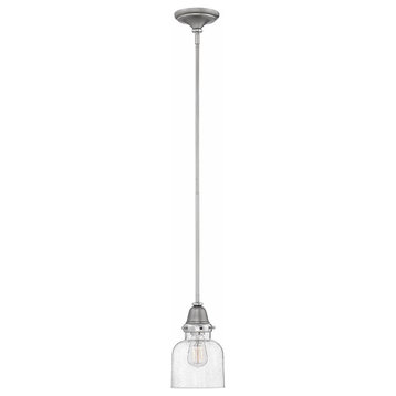1 Light Cylinder Pendant in Traditional-Industrial Style - 6.5 Inches Wide by