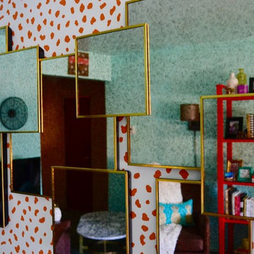 Colorful & Eclectically Styled Living Room Area