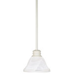 Nuvo Lighting - Empire 1-Light Mini Pendant in Textured White - Stylish and bold. Make an illuminating statement with this fixture. An ideal lighting fixture for your home.andnbsp