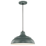 Millennium - Millennium RWHC14-SG One Light Pendant, Satin Green Finish - Pendants are the perfect opportunity to blend a utilitarian task light with your own unique design style. Select a pendant light that will reflect not only a beautiful glow, but also your refinement and taste. Light bulbs are not included.