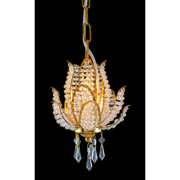Artistry Lighting Flower Collection 24 Karat Gold Crystal Chandelier 08x10