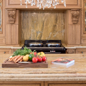 Classic, Sustainable-Wood Victorian Style Kitchen