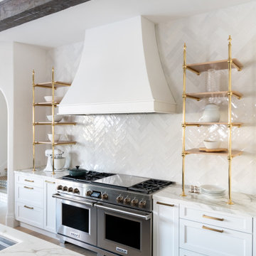 Herringbone backsplash