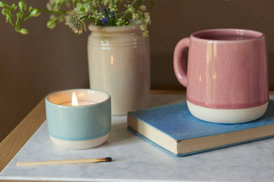 Candle Pot in Baker's Blue