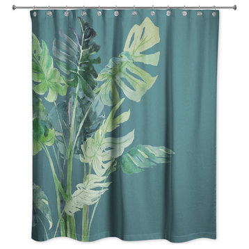 Houseplant Print 2 71x74 Shower Curtain