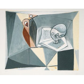 Pablo Picasso, Tete de Mort et Livre, 20-D, Lithograph