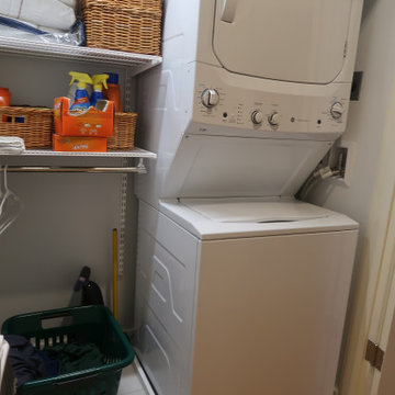 NOTE TILE FLOOR WITH DRAIN AND PVC WALLS TO CREATE SAFETY PAN