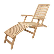 Seven Seas Teak Acapulco Outdoor Patio Reclining Steamer Chair