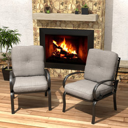 Patio Chairs Outdoor Patio Dining Chairs Wrought Iron Set Garden Dining Seats - Outdoor Dining Chairs