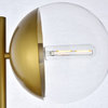 Midcentury Modern Brass And Clear 3-Light Floor Lamp