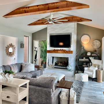 Wood beams in Living Room