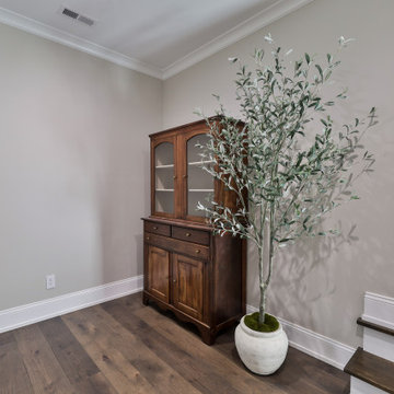 Upper Landing - Cherry Wood - Integrated Glass Hutch