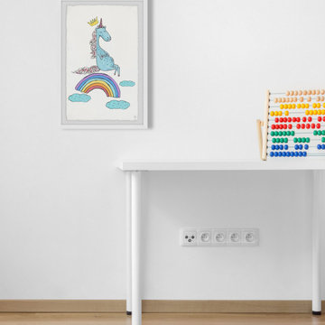 "Unicorn Rainbow" Framed Painting Print