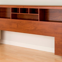 Prepac King Bookcase Headboard in Cherry - Headboards