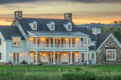 Farmhouse exterior home idea in Denver