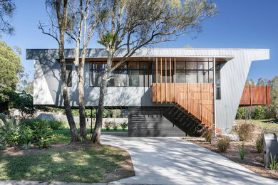 This is an example of a contemporary exterior in Brisbane.