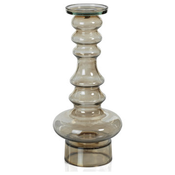Pamvotis Glass Pillar Candle Holder, 16"