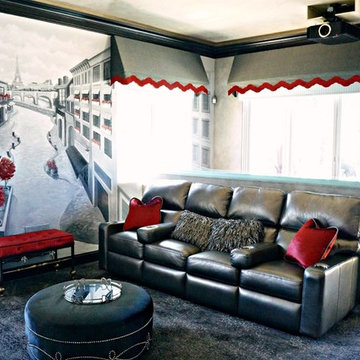 Paris Themed Media Room