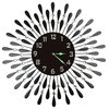 Lulu Decor, Black Drop Metal Wall Clock With Black Glass Dial, 23”