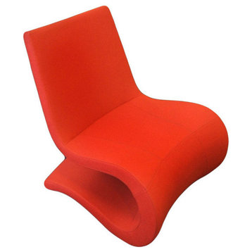 Flow Lounge Chair, Bone Leatherette