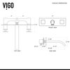 VIGO Titus Dual Lever Wall Mount Bathroom Faucet, Matte Black