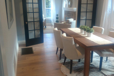Example of an arts and crafts dining room design in Other