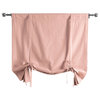 Lullaby Pink Solid Cotton Tie-Up Window Shade Single Panel, 46W x 63L
