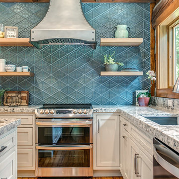 Sophisticated Rustic Log Cabin Kitchen