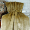 Plutus Tissavel Taupe Faux Fur Handmade Bedspread, 80"x110"