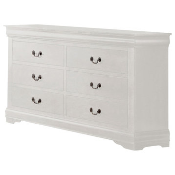 Acme Louis Philippe 6-Drawer Dresser, White 23835