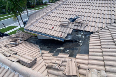 Tile Roof Flashing repair
