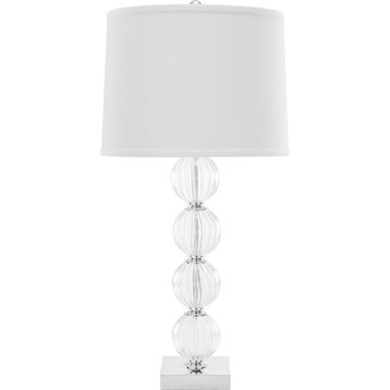 Amanda Globe Lamp Set (Set of 2) - Crystal, White