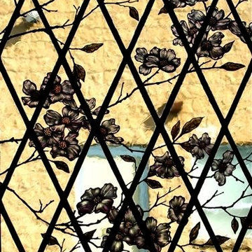 Tudor style leaded glass