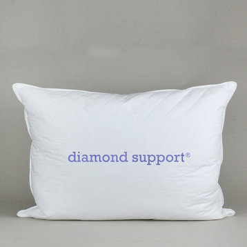 Diamond Support Feather Pillow, Euro