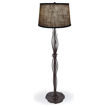Wrought Iron River Reed Floor Lamp