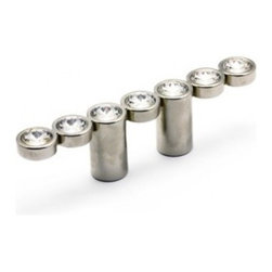 Richelieu Contemporary Metal and 4" Swarovski Crystal Pull Chrome/Transparent 30 - Cabinet And Drawer Handle Pulls