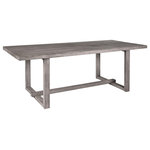 Armen Living - Vivid Outdoor Patio Dining Table, Gray Eucalyptus Wood - Elevate your outdoor dining experience with the Vivid Outdoor Patio Dining Table, a masterpiece of design and durability that transforms your patio into a stylish retreat. Crafted from resilient Eucalyptus wood, this dining table seamlessly blends form and function, offering a timeless aesthetic that withstands the tests of time and weather. The sturdy Eucalyptus wood construction of the Vivid Outdoor Patio Dining Table not only adds a touch of sophistication to your patio but also ensures lasting durability. Designed to resist the elements, this table features water-resistant and UV-resistant properties, making it an ideal choice for outdoor use. Whether bathed in sunlight or enduring unexpected rain, the Vivid Dining Table remains a steadfast centerpiece for your outdoor gatherings. Create a welcoming space for al fresco dining with this versatile and stylish table. Its neutral hue complements various outdoor chairs and settings, making it a versatile addition to your patio furniture ensemble. The spacious surface provides ample room for meals, beverages, and decorative elements, allowing you to set the stage for unforgettable outdoor dining experiences. The Vivid Outdoor Patio Dining Table is more than just a functional piece; it's a statement of style and endurance. With its water-resistant and UV-resistant features, this table ensures that your outdoor dining area maintains its allure for years to come. Gather your friends and family around a table that blends elegance with practicality, creating a focal point for cherished moments.
