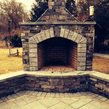 The Ferriola Family Wood Fired Brick Pizza Oven and Fireplace Combo in New York