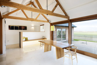 Design ideas for a contemporary dining room in Hertfordshire.