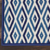 Nourison Grafix Area Rug, White Blue, 2'3"x7'6"