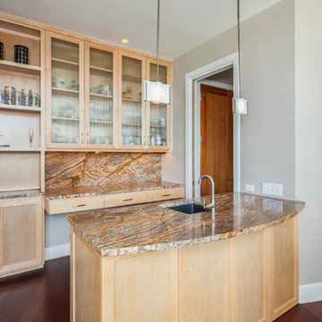 Bar— 2014 Lakeway Warm Contemporary Waterfront Custom Home on Lake Travis