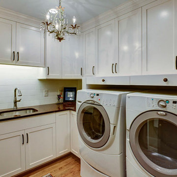 Elegant Utility – Custom Laundry Room with Timeless Cabinetry