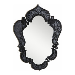 Elegant Lighting - Elegant Lighting MR-2010BK Mirror venetian collection Black mirror - Wall Mirrors
