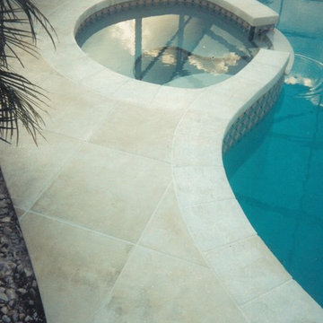 Travertine pool deck Melbourne