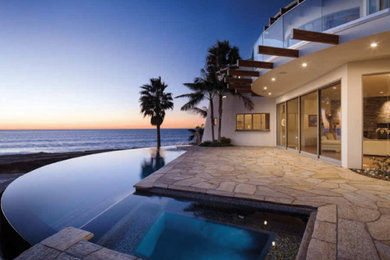 Island style exterior home photo in San Diego