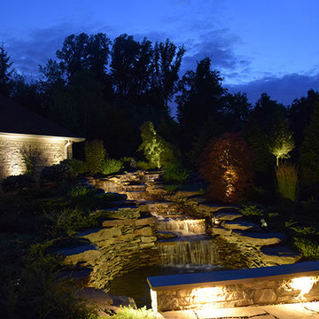 Moreland Hills OH Driveway, Pathway, Facade and Water Feature Lighting