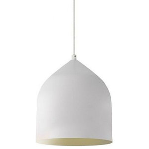 Kuzco Lighting PD9108-WH/SV Helena 7.88 Inch 12W 1 LED Pendant White/Silver Finish with Spun Metal Shade