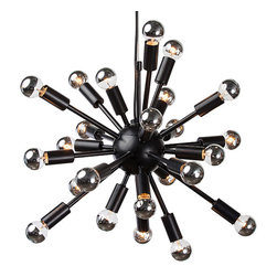 Nuevo Living - Black Metal Sputnik Pendant Chandelier - Chandeliers