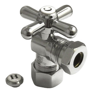 Polished Chrome KINGSTON BRASS CC54401ZX Millennium 5//8-Inch OD Compression X 1//2-Inch OD Compression Angle Stop